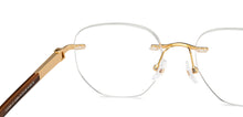 Load image into Gallery viewer, Brown Square Rimless Unisex Eyeglasses by John Jacobs-212844