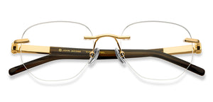 Brown Square Rimless Unisex Eyeglasses by John Jacobs-212844