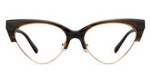 Load image into Gallery viewer, Gold Cat Eye Full Rim Women Eyeglasses by John Jacobs-201664
