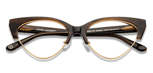 Gold Cat Eye Full Rim Women Eyeglasses by John Jacobs-201664