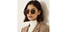 Load image into Gallery viewer, Gold Aviator Full Rim Unisex Sunglasses by John Jacobs-236889