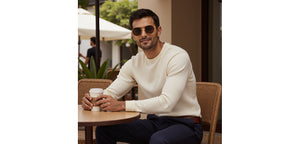 Gold Aviator Full Rim Unisex Sunglasses by John Jacobs-236889