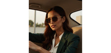 Load image into Gallery viewer, Gold Aviator Full Rim Unisex Sunglasses by John Jacobs-236889