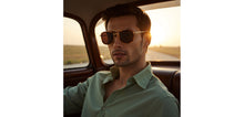 Load image into Gallery viewer, Gold Aviator Full Rim Unisex Sunglasses by John Jacobs-236889