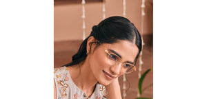 Gold Pink Cat Eye Full Rim Women Eyeglasses by Lenskart STUDIO-224364