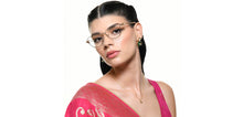 Load image into Gallery viewer, Gold Pink Cat Eye Full Rim Women Eyeglasses by Lenskart STUDIO-224364