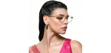Load image into Gallery viewer, Gold Pink Cat Eye Full Rim Women Eyeglasses by Lenskart STUDIO-224364