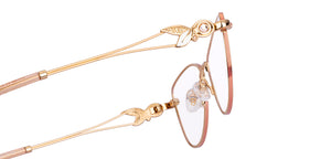Gold Pink Cat Eye Full Rim Women Eyeglasses by Lenskart STUDIO-224364