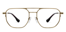 Load image into Gallery viewer, Gold Geometric Full Rim Unisex Eyeglasses by Vincent Chase Online-208212