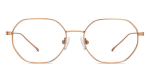 Gold Geometric Full Rim Unisex Eyeglasses by Lenskart Air-211609