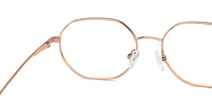 Gold Geometric Full Rim Unisex Eyeglasses by Lenskart Air-211609