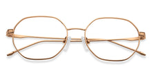 Load image into Gallery viewer, Gold Geometric Full Rim Unisex Eyeglasses by Lenskart Air-211609