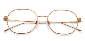 Gold Geometric Full Rim Unisex Eyeglasses by Lenskart Air-211609