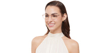 Load image into Gallery viewer, Gold Geometric Full Rim Unisex Eyeglasses by Lenskart Air-211609