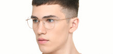 Load image into Gallery viewer, Gold Geometric Full Rim Unisex Eyeglasses by Vincent Chase-218983