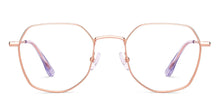 Load image into Gallery viewer, Gold Geometric Full Rim Unisex Eyeglasses by Vincent Chase-218983
