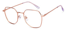 Load image into Gallery viewer, Gold Geometric Full Rim Unisex Eyeglasses by Vincent Chase-218983