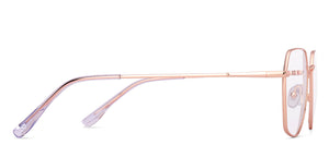 Gold Geometric Full Rim Unisex Eyeglasses by Vincent Chase-218983