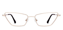 Load image into Gallery viewer, Gold Rectangle Full Rim Women Eyeglasses by Lenskart-220688