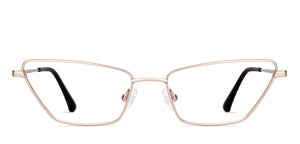 Gold Rectangle Full Rim Women Eyeglasses by Lenskart-220688