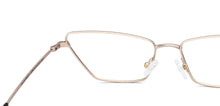 Load image into Gallery viewer, Gold Rectangle Full Rim Women Eyeglasses by Lenskart-220688