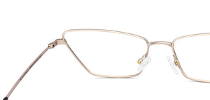 Gold Rectangle Full Rim Women Eyeglasses by Lenskart-220688