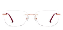 Load image into Gallery viewer, Gold Rectangle Full Rim Women Eyeglasses by Lenskart-220689
