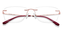 Load image into Gallery viewer, Gold Rectangle Full Rim Women Eyeglasses by Lenskart-220689