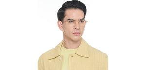 Gold Round Full Rim Unisex Eyeglasses by John Jacobs-224500