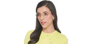Gold Round Full Rim Unisex Eyeglasses by John Jacobs-224500
