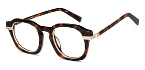 Gold Round Full Rim Unisex Eyeglasses by John Jacobs-224688