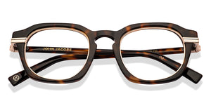 Gold Round Full Rim Unisex Eyeglasses by John Jacobs-224688