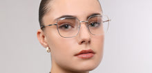 Load image into Gallery viewer, Gold Square Full Rim Unisex Eyeglasses by John Jacobs-223233