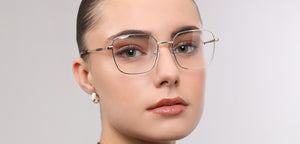 Gold Square Full Rim Unisex Eyeglasses by John Jacobs-223233