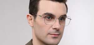 Gold Square Full Rim Unisex Eyeglasses by John Jacobs-223233