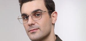 Gold Square Full Rim Unisex Eyeglasses by John Jacobs-223233