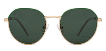 Load image into Gallery viewer, Gold Geometric Full Rim Unisex Sunglasses by Vincent Chase Online-213263