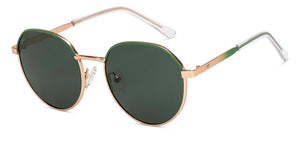 Gold Geometric Full Rim Unisex Sunglasses by Vincent Chase Online-213263