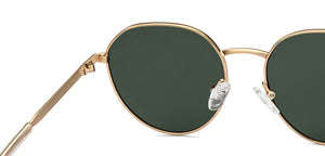 Gold Geometric Full Rim Unisex Sunglasses by Vincent Chase Online-213263