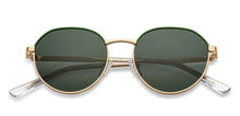 Load image into Gallery viewer, Gold Geometric Full Rim Unisex Sunglasses by Vincent Chase Online-213263
