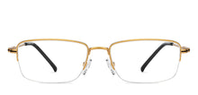 Load image into Gallery viewer, Gold Rectangle Half Rim Unisex Eyeglasses by Vincent Chase Online-207972