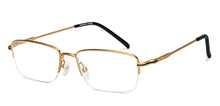 Load image into Gallery viewer, Gold Rectangle Half Rim Unisex Eyeglasses by Vincent Chase Online-207972