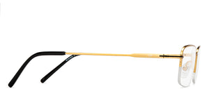 Gold Rectangle Half Rim Unisex Eyeglasses by Vincent Chase Online-207972