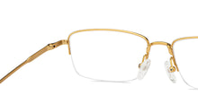 Load image into Gallery viewer, Gold Rectangle Half Rim Unisex Eyeglasses by Vincent Chase Online-207972