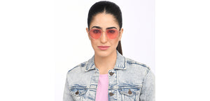 Gold Round Full Rim Women Sunglasses by John Jacobs-208082