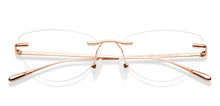 Load image into Gallery viewer, Gold Cat Eye Rimless Women Eyeglasses by Lenskart-228916