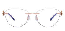 Load image into Gallery viewer, Gold Cat Eye Rimless Women Eyeglasses by Lenskart STUDIO-224348