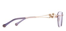 Load image into Gallery viewer, Gold Cat Eye Rimless Women Eyeglasses by Lenskart STUDIO-224348