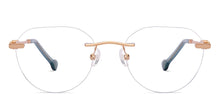 Load image into Gallery viewer, Gold Geometric Rimless Women Eyeglasses by Lenskart STUDIO-224356