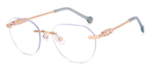Load image into Gallery viewer, Gold Geometric Rimless Women Eyeglasses by Lenskart STUDIO-224356